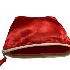 Customized Polyester Satin Pouch with Zipper Closure Fashion Styles Colors Sizes India-Made Portable Packing Mumbai for Exports - Product Image 1