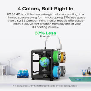 Impresora 3D Creality K2 SE 4C con Nivelación Automática Inteligente, Estructura Rígida Totalmente Metálica, Velocidad Máxima de 500 mm/s - Product Image 5