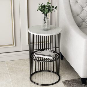 <b>Black</b> <b>Marble</b> Top <b>Side</b> <b>Table</b> Modern Home <b>Side</b> <b>Table</b> Organized for Living Room Hotel Supplies - Product Image 5