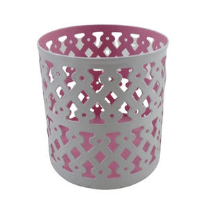 Round Votive Grey Wash Along <b>Pink</b> Inside Homeware Decorate Luxury Round Gold Rose Blue Green Glass <b>Candle</b> for Home - Product Image 4