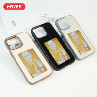 Étui de téléphone MRYES NFC E-Ink Screen TPU+PC pour 17/16/13/15 Pro Max, design professionnel antichoc, étuis de téléphone mobile DIY