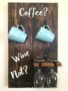 New Wood Wall Mount Kitchen Cup and Coaster Holder with Customized Sizes/Shapes Multifunction European Style for Wholesale - Product Image 3