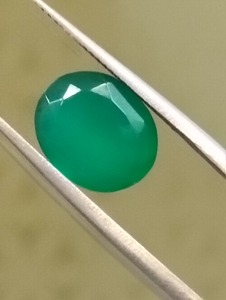 Piedra Preciosa Suelta de Ónice Verde Natural Hecha a Mano en India, Corte Ovalado y Esmeralda de 8/10 mm, 5-9 Quilates para la Fabricación de Joyas, Exportación - Product Image 3