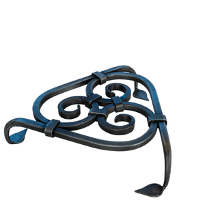 Dessous de plat en métal de style et de forme de feuille moulé à la main résistant à la chaleur Dessous de plat en métal de style et de conception classiques avec la couleur noire - Product Image 6