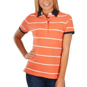 Polo de diseño personalizado de la mejor calidad para mujer, camisetas polo ajustadas transpirables de media manga, ropa informal de verano de diferentes colores - Product Image 3