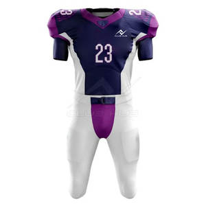 Uniformes de Fútbol Americano para Hombre Adulto, Conjuntos Personalizados con Nombre de Equipo, Secado Rápido, 100% Poliéster, Manga Corta, Precio de Fábrica - Product Image 1
