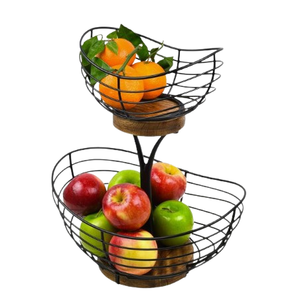 Panier à fruits en métal plaqué or, panier organisateur de fruits, bol à légumes en métal en fer poli brillant et panier d'Inde - Product Image 4