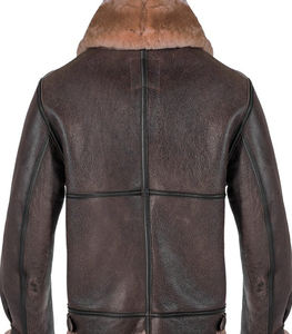 Chaquetas Bomber para Hombre de Alta Calidad 2025, Chaqueta de Cuero de Piel de Oveja Real, Diseño Personalizado, Gruesa, Impermeable, Transpirable, para Invierno - Product Image 3