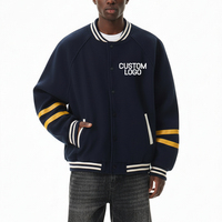 Blouson de basket-ball universitaire d'hiver pour homme, à capuche longue, avec logo personnalisé, doublure en laine 100% laine, vente en gros 2026