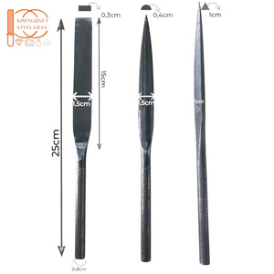 PRIX D'USINE – Kit de limes à main industrielles en acier D25 de 10 pouces, épaisseur 8 mm, finition naturelle, pour bricolage – 3 limes plates - Product Image 5