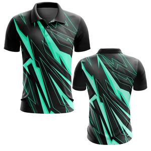 Polo personnalisé 100% coton pour hommes, tissu tricoté imprimé à manches courtes décontracté, disponible en grande taille - Product Image 6