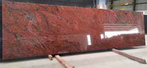 Superficie pulida de losa de granito Premium multipatrón rojo de diseño moderno de estilo contemporáneo - Product Image 3