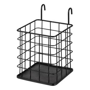 ตะกร้าใส่ของในห้องครัวตะกร้าลวดเหล็กทรงสี่เหลี่ยมขนาดใหญ่ตะกร้าโลหะใช้งานได้หลากหลายสำหรับจัดเก็บของตกแต่งสีดำ - Product Image 6