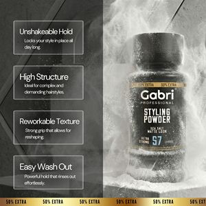 ผงจัดแต่งทรงผมสูตรน้ำ Gabri Professional Sea Salt Matte Look Thickening Molding S7 Ultra Strong 32 กรัม - Product Image 3
