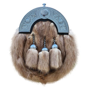 Vestido de piel de conejo de colores sólidos hecho a medida de alta calidad 100% Sporran con bolsas Sporran Producto de alta calidad hecho - Product Image 1