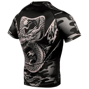 Personnalisation Brésil Bjj Rash Guard Sublimation Imprimé Top Qualité À Manches Courtes MMA Rash Guard Personnalisé Compression Rash Guard - Product Image 3