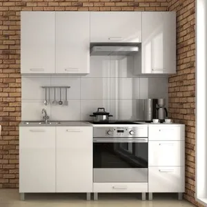 Juego de cocina armario de cocina modular, diseño moderno, frentes de alto brillo mate