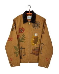 Chaqueta cortavientos de mezclilla para hombre, pintada a mano, con cierre de cremallera, estampado floral, impresión personalizada, impermeable y transpirable - Product Image 2