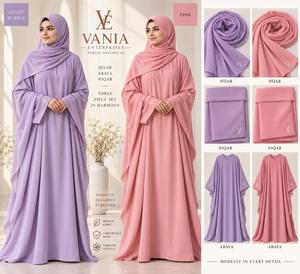 Robe Abaya longue élégante de style Dubaï pour femmes, en polyester, à manches longues, pour l'hiver et l'été, de style islamique modeste - Product Image 4
