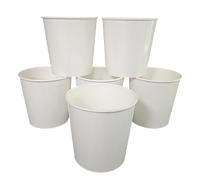 Gobelet en carton personnalisé de 1000 ml avec couvercle en PP, 34 oz, emballage jetable pour crème glacée, biscuits, yaourt glacé, sushi, nourriture pour animaux, sucettes