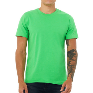 เสื้อยืดคอกลมแขนสั้นผ้าฝ้ายเรียบแบบยูนิเซ็กซ์สำหรับผู้ชาย - Product Image 1