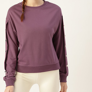 Sweat-shirt à manches longues léger et tendance, imprimé lettres décontracté, ample, respirant, en coton - Product Image 1