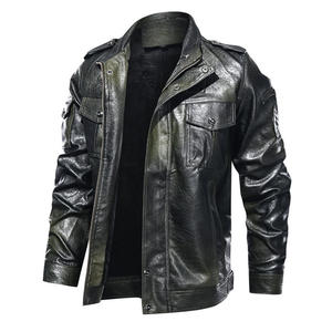 แจ็กเก็ตหนังสำหรับผู้ชายแจ็กเก็ตแฟชั่นหนังแท้สำหรับผู้ชายดีไซน์ใหม่ออกแบบโลโก้ได้ตามต้องการ - Product Image 1