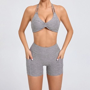 Customize Design Slim Fit Women Tracksuit <b>Top</b> Trending Gym Workout Yoga Set Stylish Cotton Breathable 2 Piece Set - Product Image 6