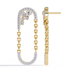 Pendientes Brillantes de Oro de 18K con Diamante Cultivado en Laboratorio, Pendientes de Diamantes Premium - Product Image 4