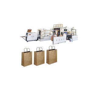 เครื่องทําถุงกระดาษอัตโนมัติเต็มรูปแบบที่ขายดีที่สุดพร้อมที่จับเชือกบิดจากผู้ส่งออกชาวอินเดีย - Product Image 1