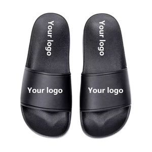 Zapatillas ligeras antideslizantes transpirables diseño de logotipo personalizado goma suave zapatillas de moda para el hogar - Product Image 4