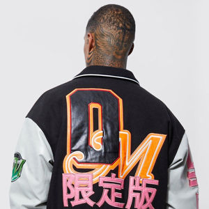 High Quality Letterman Varsity Winter Jacket Wool Body Genuine Leather Sleeves Custom Stylish Letterman Jacket for Men - Product Image 5