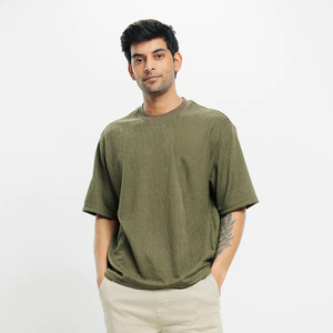 Manufacturer Plus Size <b>Men's</b> <b>Shirts</b> 220gsm Heavyweight T-<b>shirt</b> 100% Thick Custom Drop Shoulder Cotton Plain Oversized Tshirt - Product Image 1