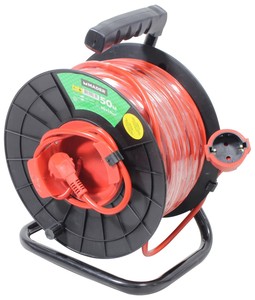 50m. Cavo elettrico estensibile con 1 presa 3x1.5mm. IP20 (Mader 90675) - Product Image 1