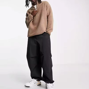 Custom Turn-Down Collar mens pullover 14 Quater media cremallera Sudadera con capucha de gran tamaño de poliéster sudaderas con capucha de lana - Product Image 3