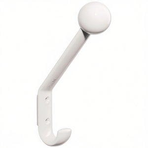 HEWI Single Coat Hook 477.90.080 116mm Projection 172mm Height Pure White Polyamide 99 Wall Hook & Coat <b>Rack</b> - Product Image 3