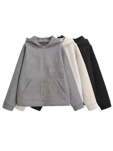 Nuevas Sudaderas con Capucha Vintage de Invierno para Mujer, Moda Casual, Manga Larga, Sudaderas Holgadas con Bolsillos con Cremallera - Product Image 6