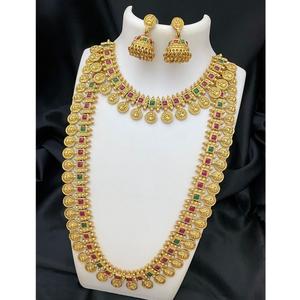 Ensemble de bijoux antiques de qualité supérieure en plaqué or à double couche, vêtements de mariage traditionnels pour femmes - Product Image 1