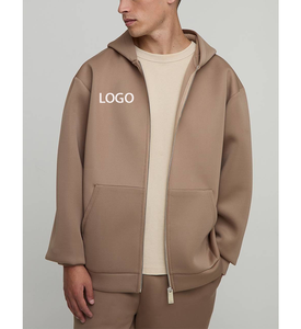 Sweat à capuche sans cordon de haute qualité, design 3D en relief, personnalisé, épais, pour homme, streetwear, en molleton de coton, pour le sport et le fitness, ODM - Product Image 1