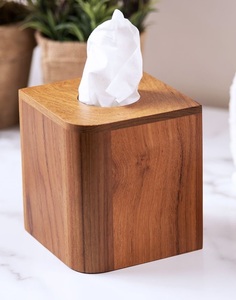 Caja de Pañuelos de Madera Ecológica, Duradera y de Primera Calidad, Diseño Artesanal Simple, Superficie Natural para Uso Profesional Diario - Product Image 3