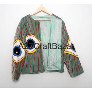 Handmade Embroidered <b>Velvet</b> Winter/Spring <b>Jacket</b> for <b>Women</b> ODM Supply Breathable Floral Pattern Quick Dry Cotton Lining - Product Image 6