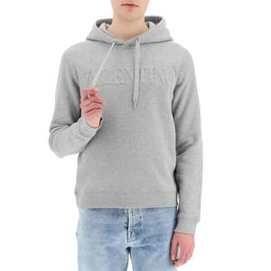 Sudadera con capucha de algodón 100% de moda para hombre de alta gama, sudadera de invierno de gran tamaño de alta calidad con estampado en relieve de calle sólido a granel - Product Image 6