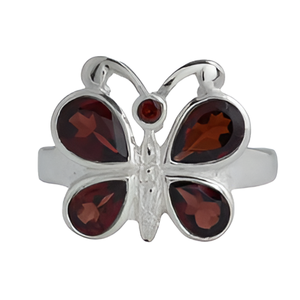 Faceted Red Garnet Gemstone 925 Sterling Silver Designer <b>Ring</b> Jewelry <b>Fashionable</b> <b>Ring</b> For Wedding Anniversary Engagement. - Product Image 4