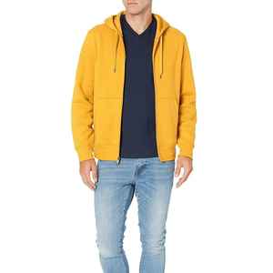 New Arrival 350gsm Men Full <b>Zip</b> <b>up</b> <b>Hoodie</b> Custom Lined Hoodies Tech Fleece Plain Customizable Zipper Hoodies Men - Product Image 3