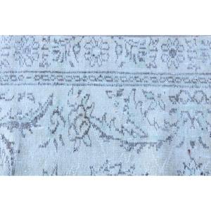 Turkish 1.7x8.3 ft <b>Runner</b> <b>Rug</b>, Vintage <b>Rug</b>, Gray Abstract <b>Rug</b> - Product Image 5