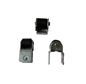 Metal Furniture Roller Bracket with Rubber <b>Wheel</b> Adjustable Mount caster hardware for cabinet drawer base - Product Image 2