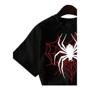 เสื้อยืดคอตตอนเจอร์ซีย์ 100% แบบสั่งทำพิเศษ คอกลม ลายกราฟิกแมงมุม แขนสั้น สไตล์ลำลอง สำหรับฤดูร้อน บริการ OEM - Product Image 4