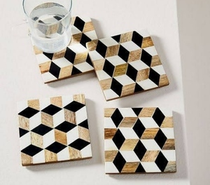 Accessoires de cuisine les plus vendus Dessous de verre en bois en résine personnalisable de haute qualité Nouveaux tapis de cuisine les plus vendus - Product Image 2