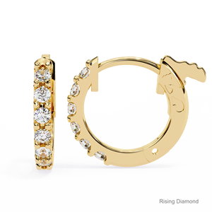 Pendientes de Diamantes Cultivados en Laboratorio, Corte Redondo, 0.92 CTW, Oro Rosa de 14K, Claridad VVS VS, Regalo de Aniversario para Mujer - Product Image 5