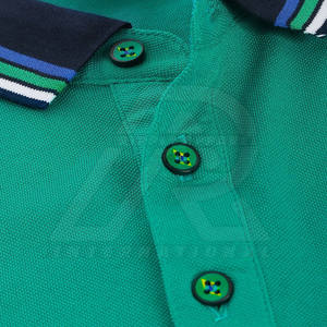 Personnalisé 100% coton pour polos pour hommes Tissu tricoté à motif solide avec logo personnalisé Dernière conception Vêtements décontractés - Product Image 6